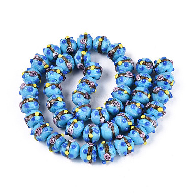 Handmade Gold Sand Lampwork Beads(LAMP-N038-02B)-2