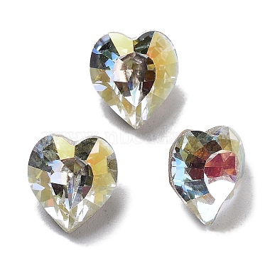 Heart Glass Rhinestone Cabochons