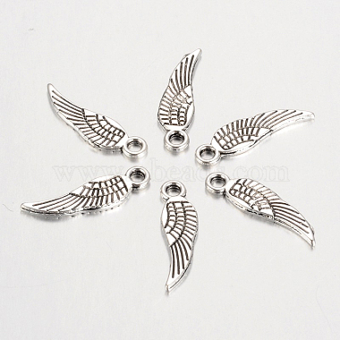 Tibetan Style Alloy Wing Charms(TIBEP-3344-AS-RS)-2