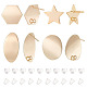 8pcs 4 style Brass Stud Earring Findings(KK-BC0009-66)-1