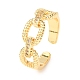 Brass Micro Pave Cubic Zirconia Cuff Open Rings(RJEW-F204-01G)-3