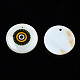 Printed Freshwater Shell Charms(SHEL-T009-20A)-3