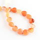 Teints chapelets de perles en agate rouge naturel(G-R190-09)-2