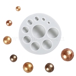 Food Grade Silicone Molds, Fondant Molds, For DIY Cake Decoration, Chocolate, Candy, UV Resin & Epoxy Resin Jewelry Making, Round, Antique White, 67mm(X-DIY-I012-12)