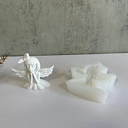 DIY Angel Princess Figurine Display Decoration DIY Silicone Molds, Resin Casting Molds, for UV Resin & Epoxy Resin Craft Making, Bowknot, 8.6x8.7x2.7cm, Inner Diameter: 7.1x7.3cm(SIMO-B008-02A)