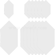 200Pcs 2 Styles Hexagon Paper Quilting Templates, Handmade English Paper Piecing for Patchwork Sewing Crafts, White, 43~80x22~40x0.1~0.3mm, 100pcs/style(DIY-GF0008-76)