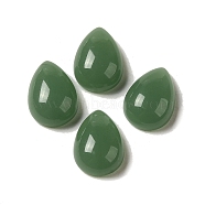 Glass Cabochons, Imitation Gemstone, Teardrop, Sea Green, 14x10x5mm(GLAA-B017-03B-03)