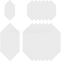 200Pcs 2 Styles Hexagon Paper Quilting Templates, Handmade English Paper Piecing for Patchwork Sewing Crafts, White, 43~80x22~40x0.1~0.3mm, 100pcs/style(DIY-GF0008-76)