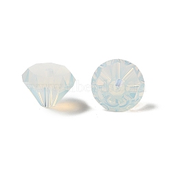 K9 Glass, Imitation Austrian Crystal Beads, Faceted, Diamond, White, 6.5x10x10mm, Hole: 1.2mm(GLAA-R001-04C-01)