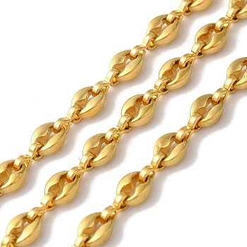 Ion Plating(IP) 304 Stainless Steel Link Chains, Soldered, with Spool, Golden, 6x4.5x2mm