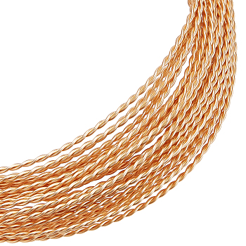 Brass Twist Rope Wire, Golden, 20 Gauge, 0.8mm, about 14.76 Feet(4.5m)/Bundle