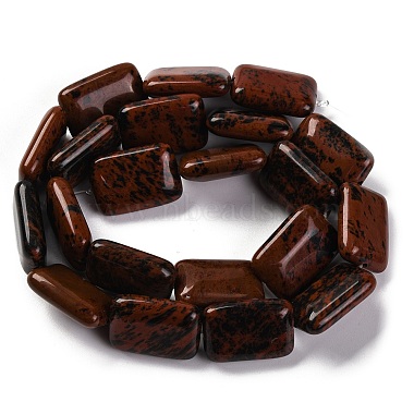 Natural Mahogany Obsidian Beads Strands(G-T047-B26-01)-3