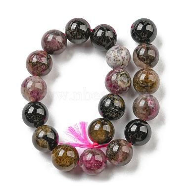 Natural Tourmaline Beads strands(G-C076-6mm-10)-5