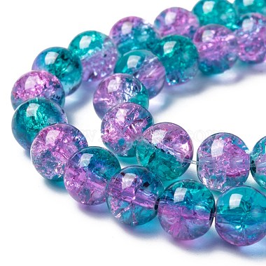 Spray Painted Crackle Glass Beads Strands(CCG-Q002-8mm-06)-3