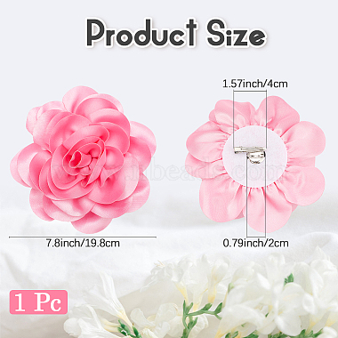 Blumenbroschen aus Polyester(JEWB-WH20003-04C)-2