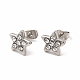 Crystal Rhinestone Star Stud Earrings(EJEW-C004-14P)-1
