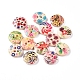 2-Hole Printed Wooden Buttons(WOOD-E011-01)-1