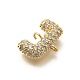 Brass Micro Pave Cubic Zirconia Letter Links(KK-I717-04J)-2