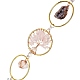 Flat Round with Tree of Life Natural Gemstone Chips Chandelier Hanging Suncatcher(AJEW-Q143-03)-4