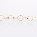 3.28 Feet Handmade Ion Plating(IP) 304 Stainless Steel Cable Chains, Soldered, Flat Oval, Golden, 5x0.3mm(X-STAS-G038-14G)