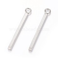 304 Stainless Steel Bar Pendants, Rectangle, Stainless Steel Color, 33x1.5x1.5mm, Hole: 2mm
(X-STAS-P186-05P-33mm)