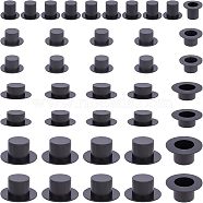 40pcs 4 Style Christmas Theme Plastic Doll Hat, Magician's Top Hat for Doll Hat Accessories Decorate, Black, 10pcs/tyle(DIY-NB0006-44)