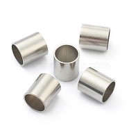 304 Stainless Steel Beads, Tube Beads, Stainless Steel Color, 10x9mm, Hole: 8mm(STAS-H160-06G-P)