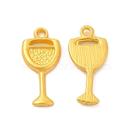 Rack Plating Alloy Pendants, Lead Free & Cadmium Free & Nickel Free, Goblet Charm, Matte Gold Color, 20x9x2mm, Hole: 1.5mm(PALLOY-F287-10MG)