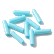 Plastic Aglets for Shoelaces, Shoelace Tips Head, Column, Cyan, 20x5mm, Inner Diameter: 3.5mm(KY-WH0036-57H)