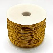 Nylon Thread, Rattail Satin Cord, Dark Goldenrod, 1.5mm, about 100yards/roll(300 feet/roll)(NWIR-R025-1.5mm-563)