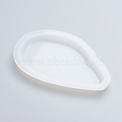 DIY Hang Tag Silicone Molds, Resin Casting Molds, For UV Resin, Epoxy Resin Jewelry Making, Nugget, White, 90x57x7mm, inner size: 73x40mm(DIY-G012-10)