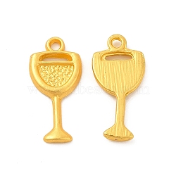 Rack Plating Alloy Pendants, Lead Free & Cadmium Free & Nickel Free, Goblet Charm, Matte Gold Color, 20x9x2mm, Hole: 1.5mm(PALLOY-F287-10MG)