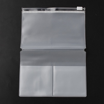 PVC Plastic Storage Bag, Rectangle, Clear, 187x130x0.5mm