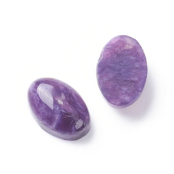 Natural Charoite Cabochons, Oval, 12x8x4.5~5mm
