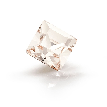 Preciosa&reg MAXIMA Crystal Fancy Stones, Czech Crystal, 435 23 615 Square, Dura Foiling, 00520 Light Gold Quartz, 6x6mm