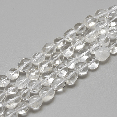 8mm Oval Quartz Crystal Beads