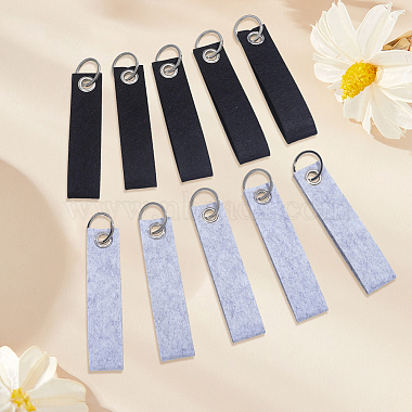 30Pcs 2 Colors Non-Woven Fabric Keychains(KEYC-SP0001-64)-6