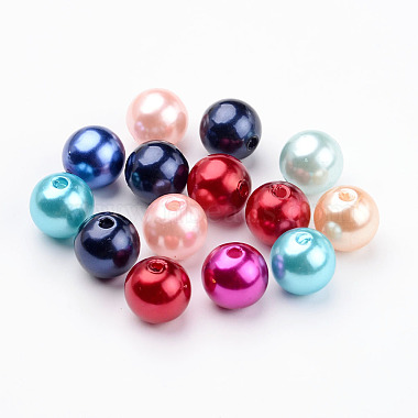 Mixed Acrylic Pearl  Round Beads For DIY Jewelry and Bracelets(X-PACR-12D-M)-2