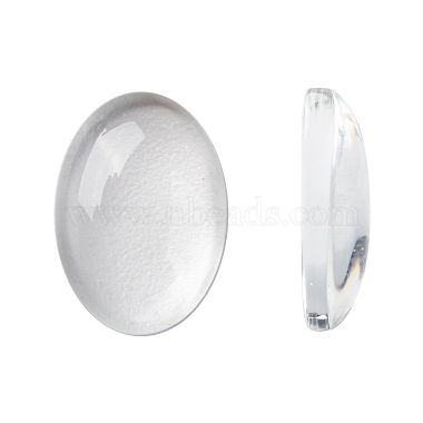 14mm Clear Oval Glass Cabochons