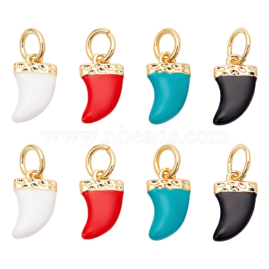 Real 18K Gold Plated Mixed Color Others Brass+Enamel Charms