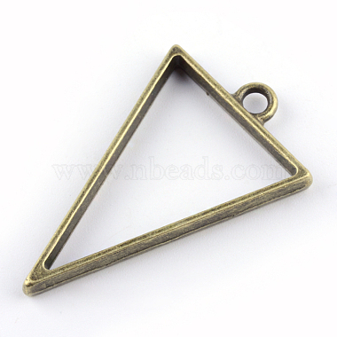 Rack Plating Alloy Triangle Open Back Bezel Pendants(X-PALLOY-S047-09F-FF)-2