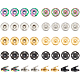 unicraftale 40 наборы 4 цветов 202 кнопки из нержавеющей стали(BUTT-UN0001-18)-1