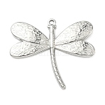 304 Stainless Steel Pendants, Dragonfly Charm, Stainless Steel Color, 30x34x2mm, Hole: 1.6mm(STAS-C167-05P)