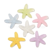 Translucent Resin Sea Animal Decoden Cabochons, Starfish, Mixed Color, 24x26.5x5.5mm(RESI-S04-12)