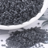 MIYUKI Round Rocailles Beads, Japanese Seed Beads, 11/0, (RR152F) Matte Transparent Gray, 2x1.3mm, Hole: 0.8mm, about 1111pcs/10g(X-SEED-G007-RR0152F)