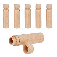 5Pcs Wooden Sewing Needle Holder Storage Case, Needle Tube Toothpick Storage Organizer Box, BurlyWood, 15x59mm(AJEW-FH0004-83)