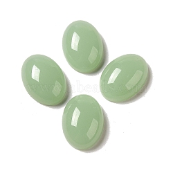 Glass Cabochons, Imitation Gemstone, Oval, Dark Sea Green, 18x13x6.5mm(GLAA-B017-06E-03)