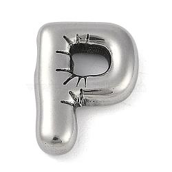 Anti-Tarnish 304 Stainless Steel Pendants, Letter P, 18.5x13.5x4.5mm, Hole: 2mm(STAS-K256-25P-P)