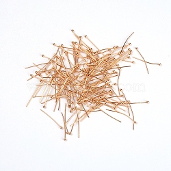 Brass Ball Head Pins, Light Gold, 20mm, Pin: 0.5mm, about 1000~1020Pcs/Bag(KK-WH0043-03B-01)