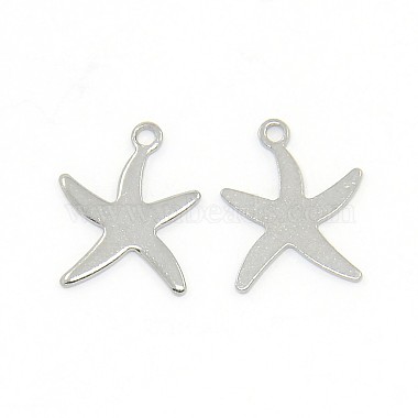 Stainless Steel Color Starfish Stainless Steel Charms